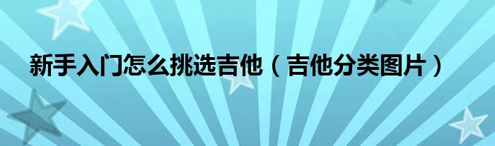新手入门怎么挑选吉他(吉他分类图片)