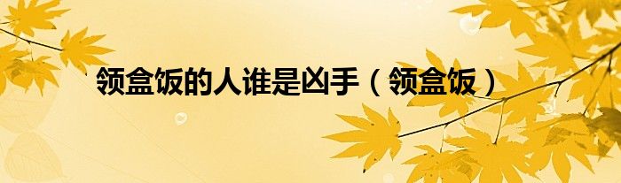 领盒饭的人谁是凶手(领盒饭)