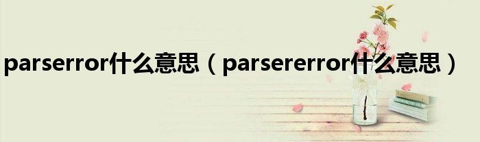 parserror什么意思(parsererror什么意思)