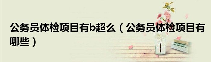 公务员体检项目有b超么(公务员体检项目有哪些)