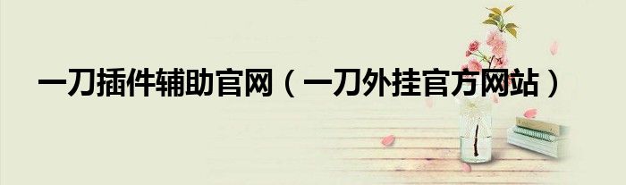 一刀插件辅助官网(一刀外挂官方网站)