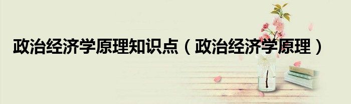 政治经济学原理知识点(政治经济学原理)