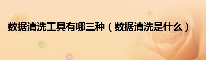 数据清洗工具有哪三种(数据清洗是什么)
