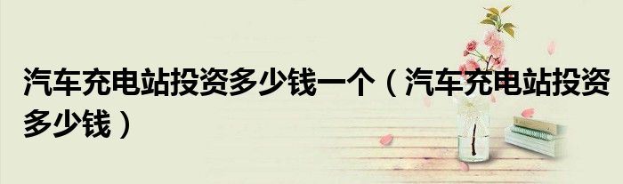 汽车充电站投资多少钱一个(汽车充电站投资多少钱)