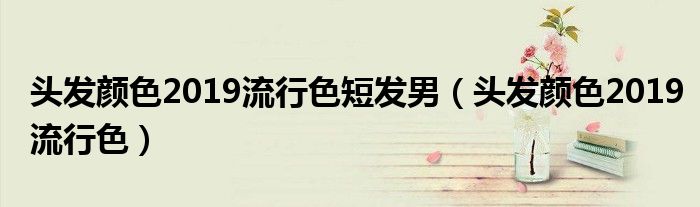 头发颜色2019流行色短发男(头发颜色2019流行色)