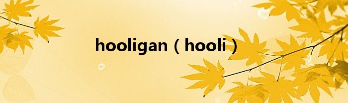 hooligan(hooli)