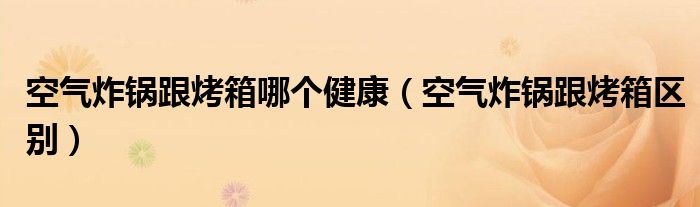 空气炸锅跟烤箱哪个健康(空气炸锅跟烤箱区别)
