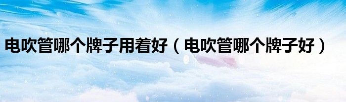 电吹管哪个牌子用着好(电吹管哪个牌子好)