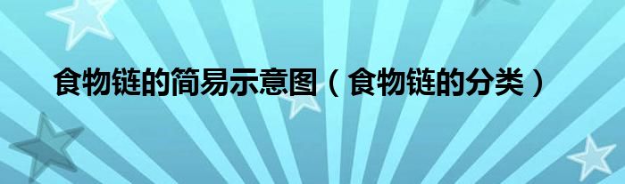 食物链的简易示意图(食物链的分类)