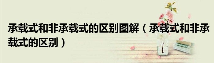 承载式和非承载式的区别图解(承载式和非承载式的区别)