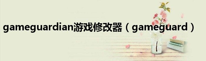 gameguardian游戏修改器（gameguard）