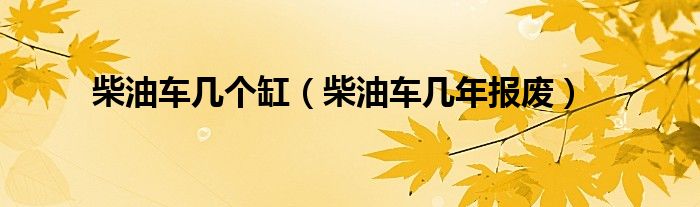 柴油车几个缸(柴油车几年报废)