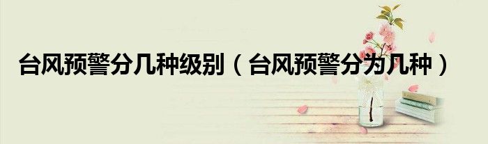 台风预警分几种级别(台风预警分为几种)