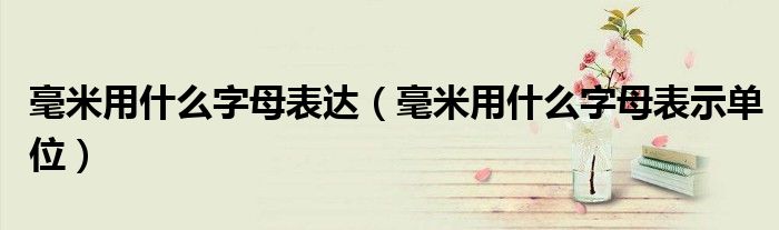 毫米用什么字母表达(毫米用什么字母表示单位)