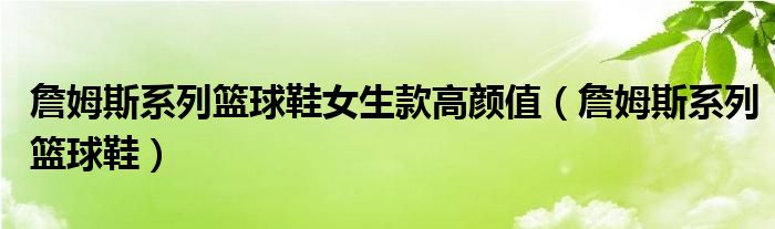 詹姆斯系列篮球鞋女生款高颜值(詹姆斯系列篮球鞋)