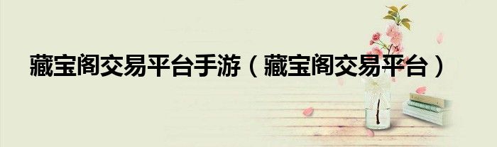 藏宝阁交易平台手游(藏宝阁交易平台)