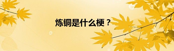 炼铜是什么梗？