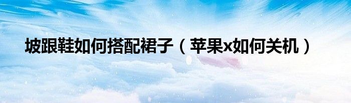 坡跟鞋如何搭配裙子(苹果x如何关机)