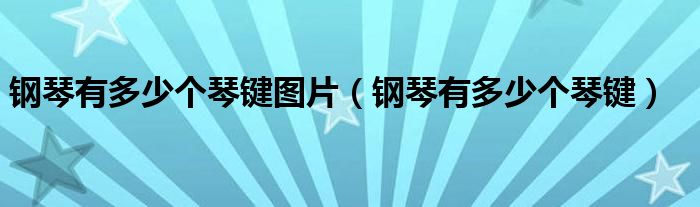 钢琴有多少个琴键图片(钢琴有多少个琴键)