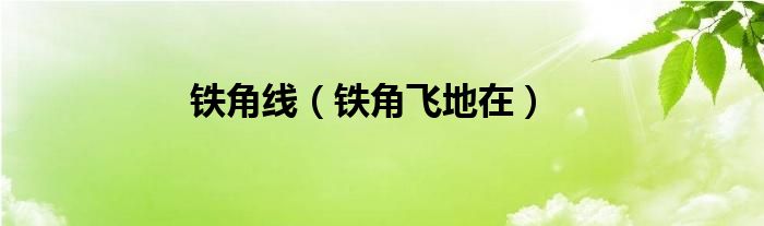 铁角线（铁角飞地在）