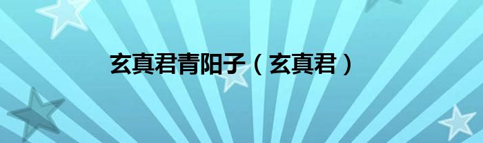 玄真君青阳子（玄真君）