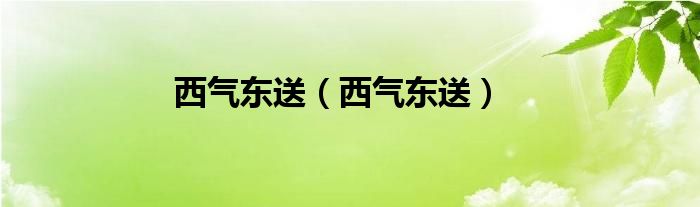 西气东送（西气东送）