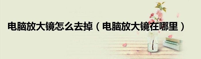 电脑放大镜怎么去掉(电脑放大镜在哪里)