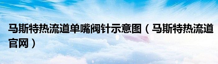 马斯特热流道单嘴阀针示意图(马斯特热流道官网)