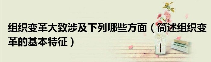 组织变革大致涉及下列哪些方面(简述组织变革的基本特征)