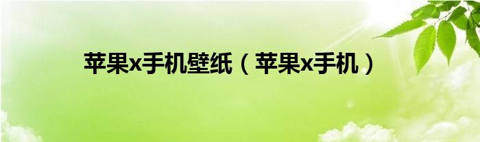 苹果x手机壁纸(苹果x手机)
