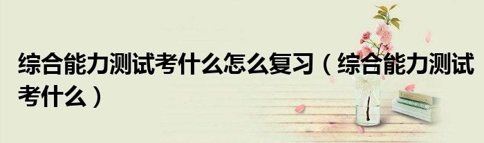 综合能力测试考什么怎么复习(综合能力测试考什么)
