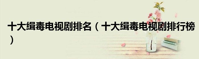 十大缉毒电视剧排名(十大缉毒电视剧排行榜)