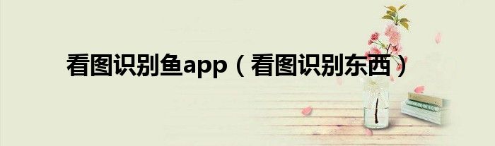 看图识别鱼app（看图识别东西）