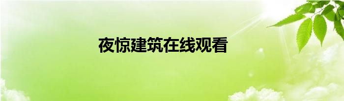 夜惊建筑在线观看