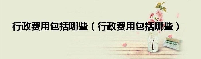 行政费用包括哪些(行政费用包括哪些)