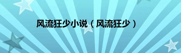 风流狂少小说(风流狂少)
