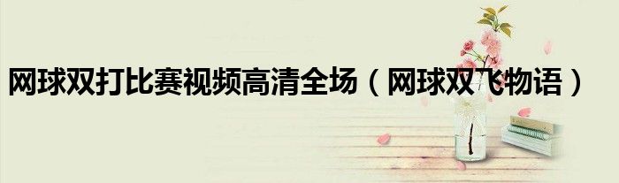 网球双打比赛视频高清全场(网球双飞物语)