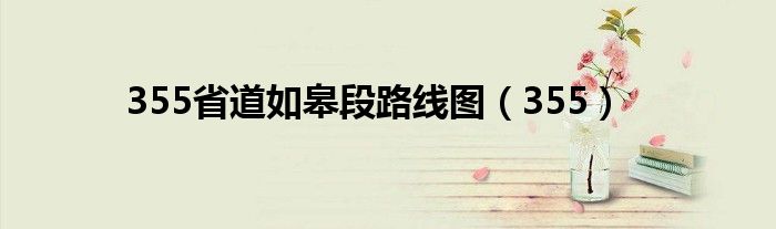 355省道如皋段路线图(355)