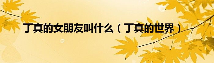 丁真的女朋友叫什么(丁真的世界)