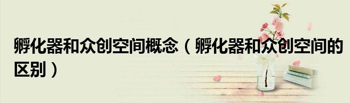 孵化器和众创空间概念(孵化器和众创空间的区别)