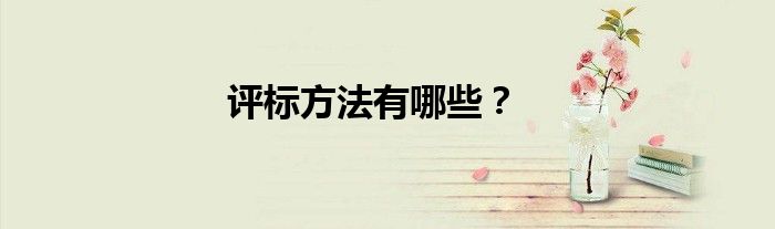 评标方法有哪些？