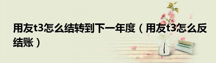 用友t3怎么结转到下一年度(用友t3怎么反结账)