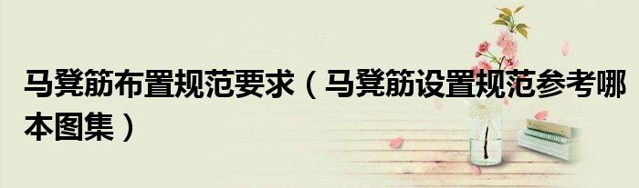 马凳筋布置规范要求(马凳筋设置规范参考哪本图集)