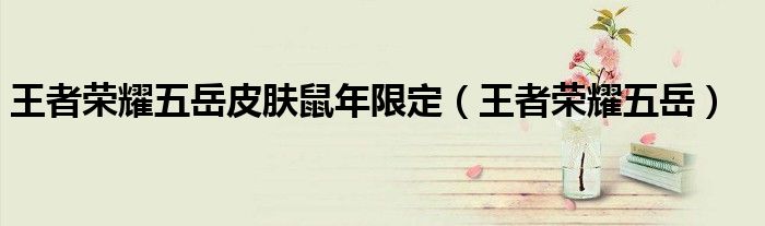 王者荣耀五岳皮肤鼠年限定（王者荣耀五岳）