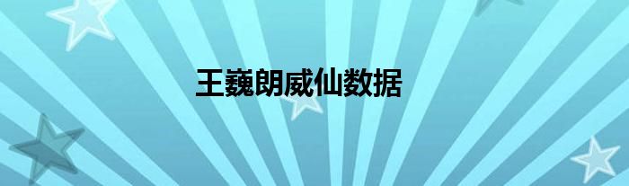 王巍朗威仙数据