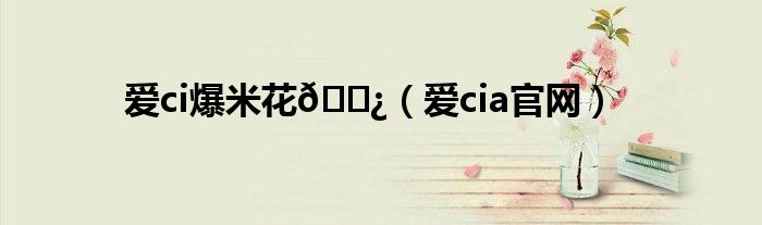 爱ci爆米花