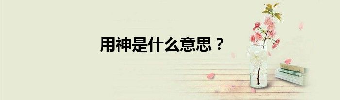 用神是什么意思？