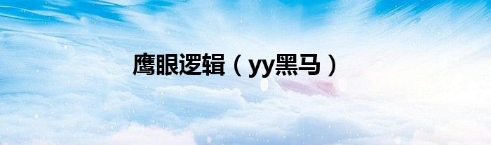 鹰眼逻辑（yy黑马）