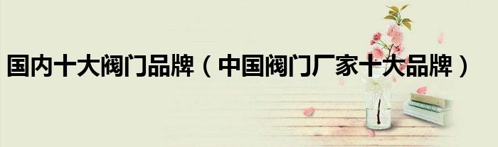 国内十大阀门品牌(中国阀门厂家十大品牌)