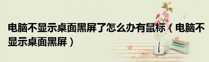 电脑不显示桌面黑屏了怎么办有鼠标(电脑不显示桌面黑屏)